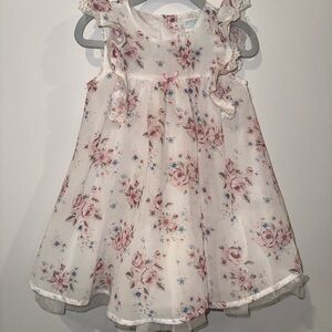 Edgehill Collection White Smocked Ruffled Sundress